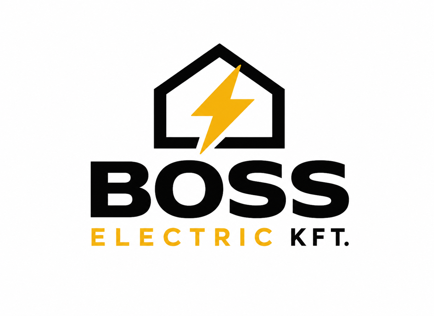 Boss Electric Kft. ház és villám logó